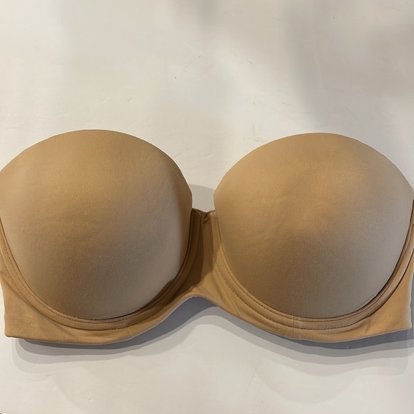SOMA Embraceable Strapless full coverage bra underwire warm amber / tan 34DD - Picture 13 of 13